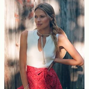 NAVY BLUE Anthropologie sleeveless ribbed top